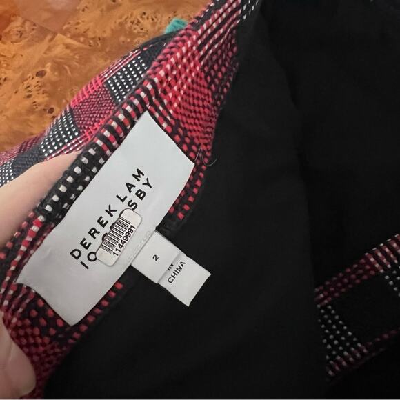 Derek Lam 10 Crosby Red Plaid Mini Skirt - Picture 5 of 7